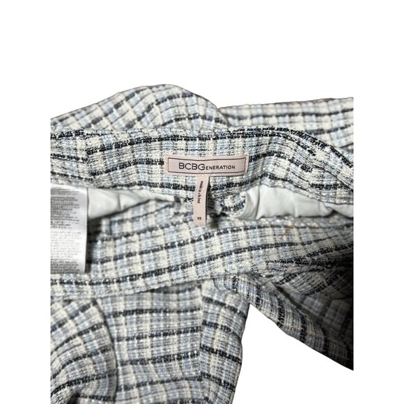 NEW BCBGeneration Womens XS Plaid Blue/Black/White Trousers Straight Dress Pants - Picture 6 of 12
